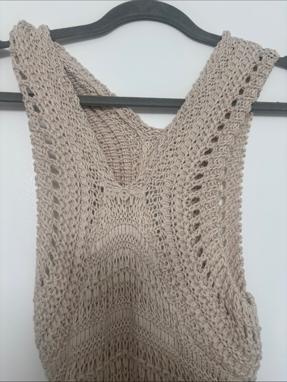 VICI Aruba Crochet Maxi Dress in Beige - Picture 6 of 10